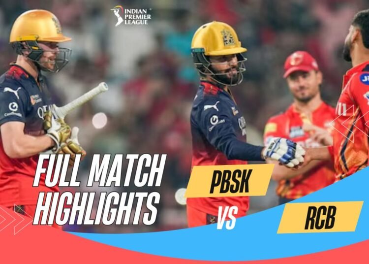 PBKS vs RCB Highlights