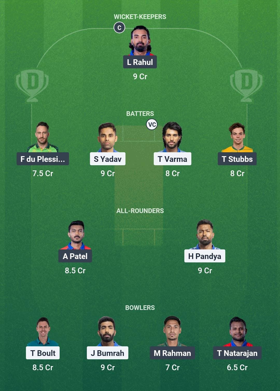 Team 1 : 