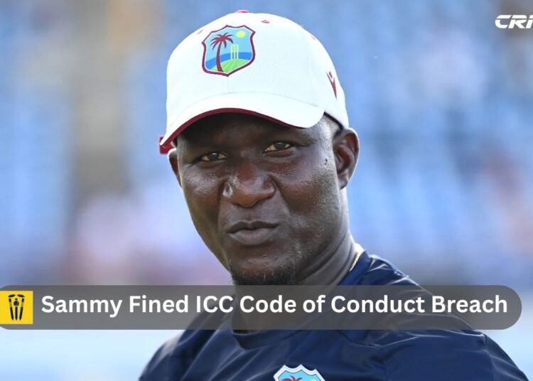 Sammy Fined ICC Code of Conduct Breach