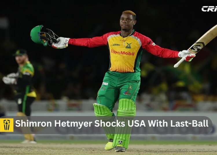 Shimron Hetmyer Shocks USA With Last-Ball Winning Six Vs Kieron Pollard 1 Shimron Hetmyer