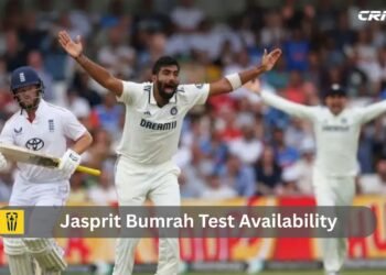 Jasprit Bumrah Test Availability