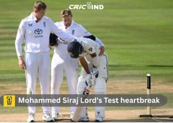 Mohammed Siraj Lord's Test heartbreak