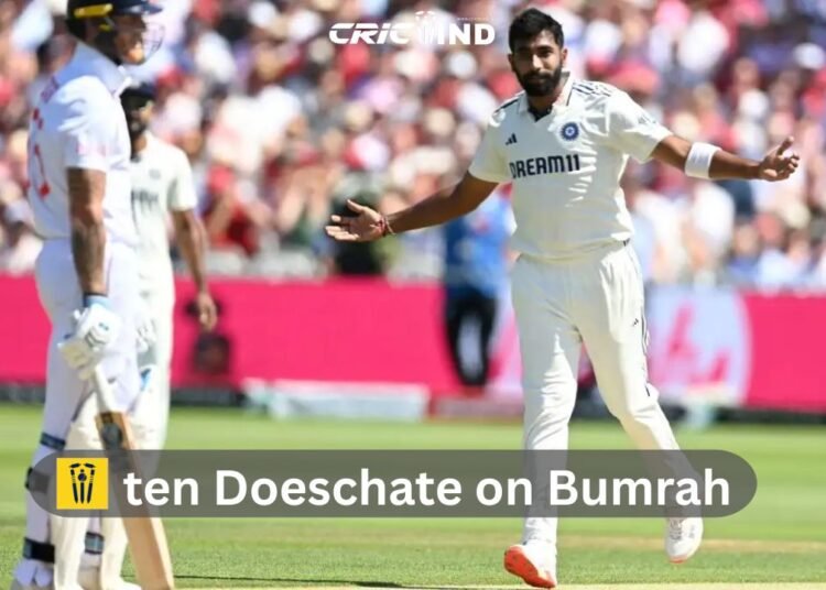 ten Doeschate on Bumrah: India Leaning Towards Playing Star Pacer in Manchester Test 1 ten Doeschate on Bumrah