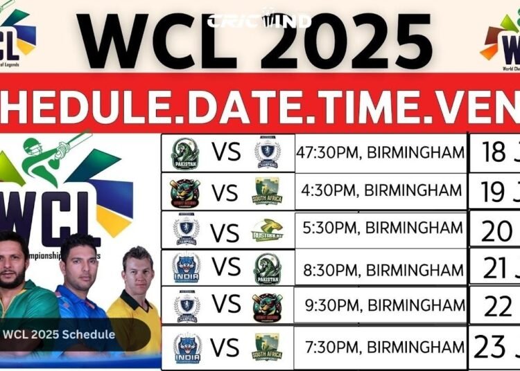 WCL 2025 Schedule