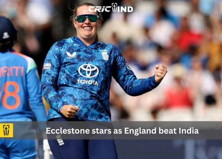 Ecclestone stars as England beat India