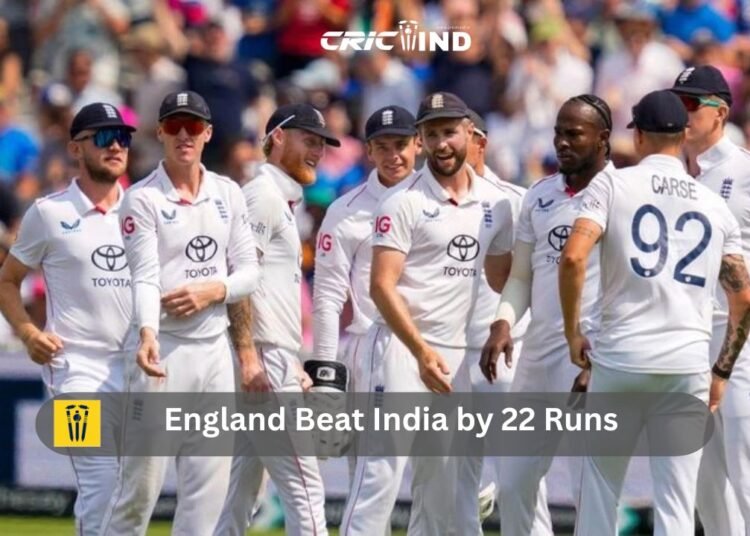 IND vs ENG Live Score 3rd Test Match Day 5: England Beat India by 22 Runs 1 England Beat India by 22 Runs