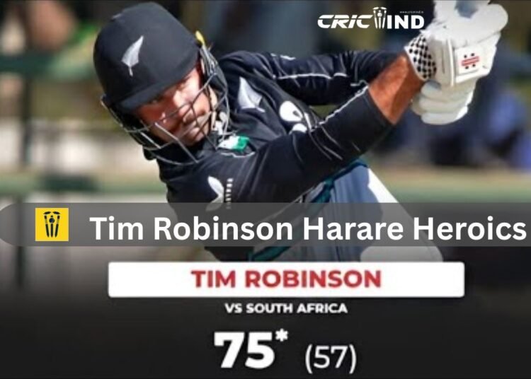 Tim Robinson Harare Heroics: Career-Best 75 Powers NZ Past South Africa* 1 Tim Robinson Harare