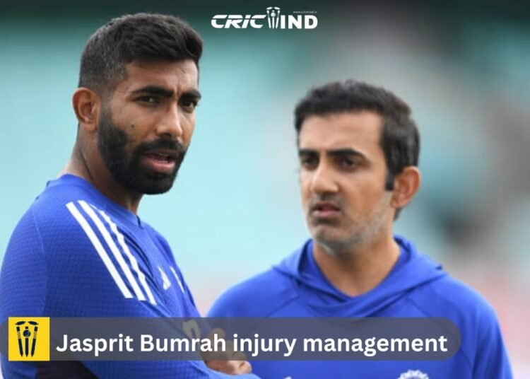 Jasprit Bumrah injury management