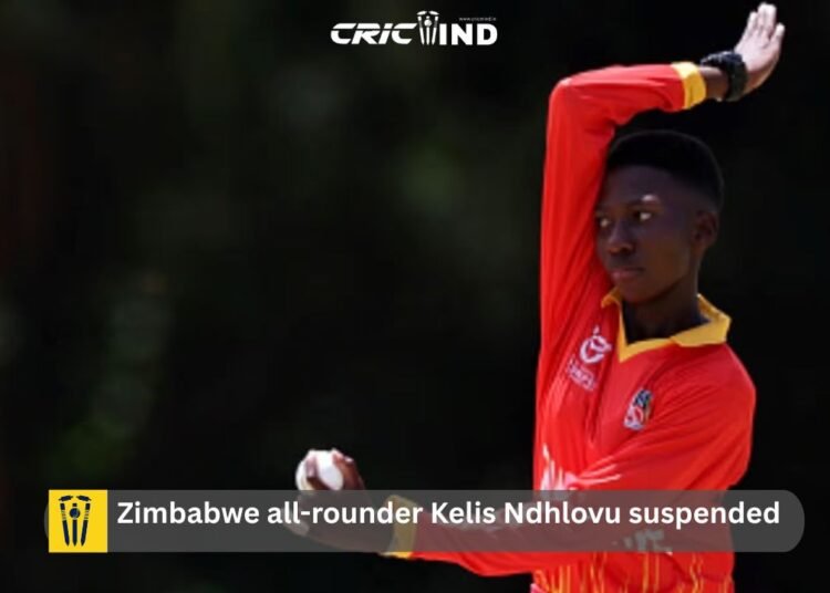 Zimbabwe all-rounder Kelis Ndhlovu suspended
